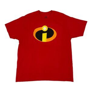Incredibles 2 Pixar Movie T Shirt Mens S Small Red Short Sleeve 100% Cotton Tee